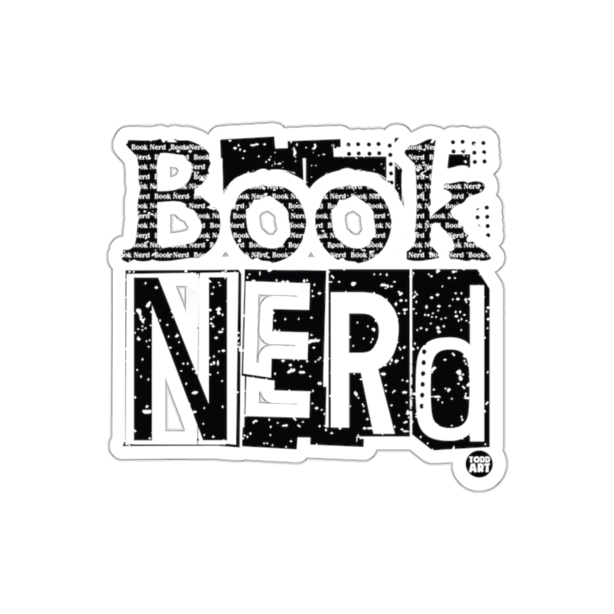 Book Nerd Bold Artistic Design With Todd Art Logo Stickers