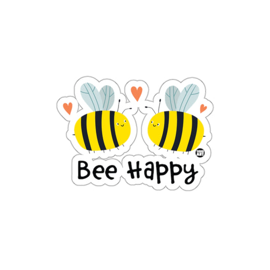 Adorable Cute Bee Happy with Hearts Sticker