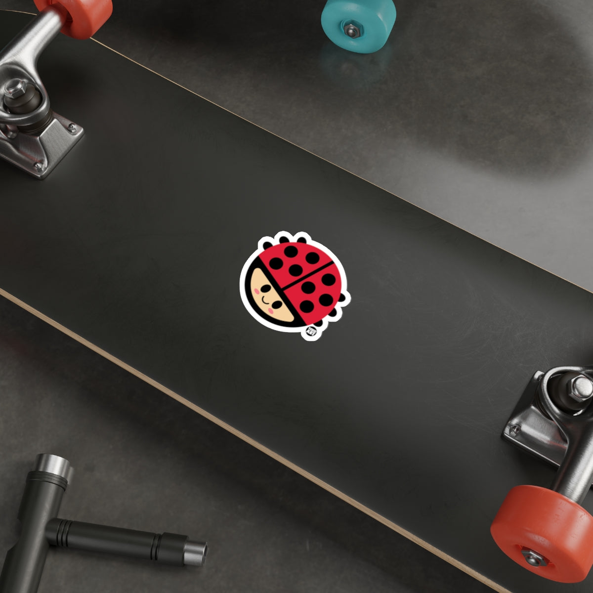 Cute Ladybug Sticker for Skateboard Decoration Accessory
