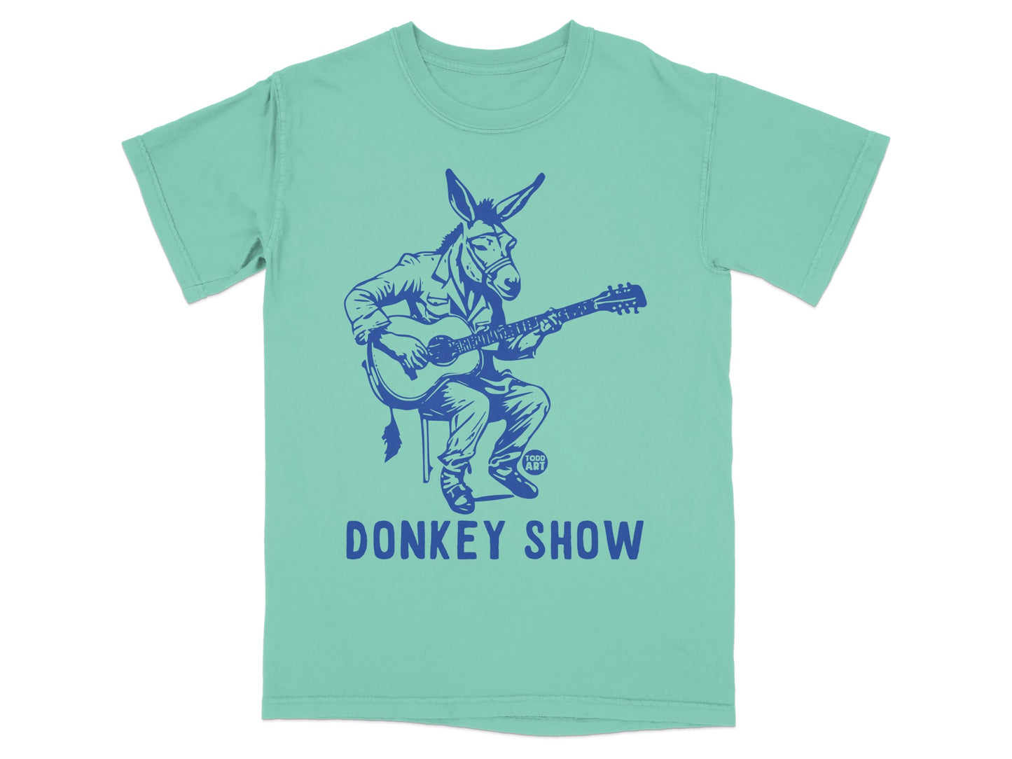 Donkey Show Graphic Tee With Guitar Illustration