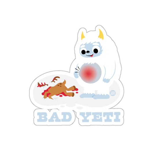 Bad Yeti Sticker with Cartoon Design