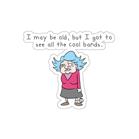 I may be old but I got to see all the cool bands sticker