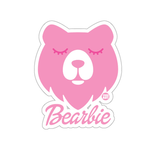 Pink Bearbie with Closed Eyes Graphic Sticker
