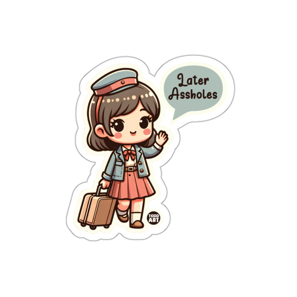 Later Assholes Speech Bubble Character Sticker