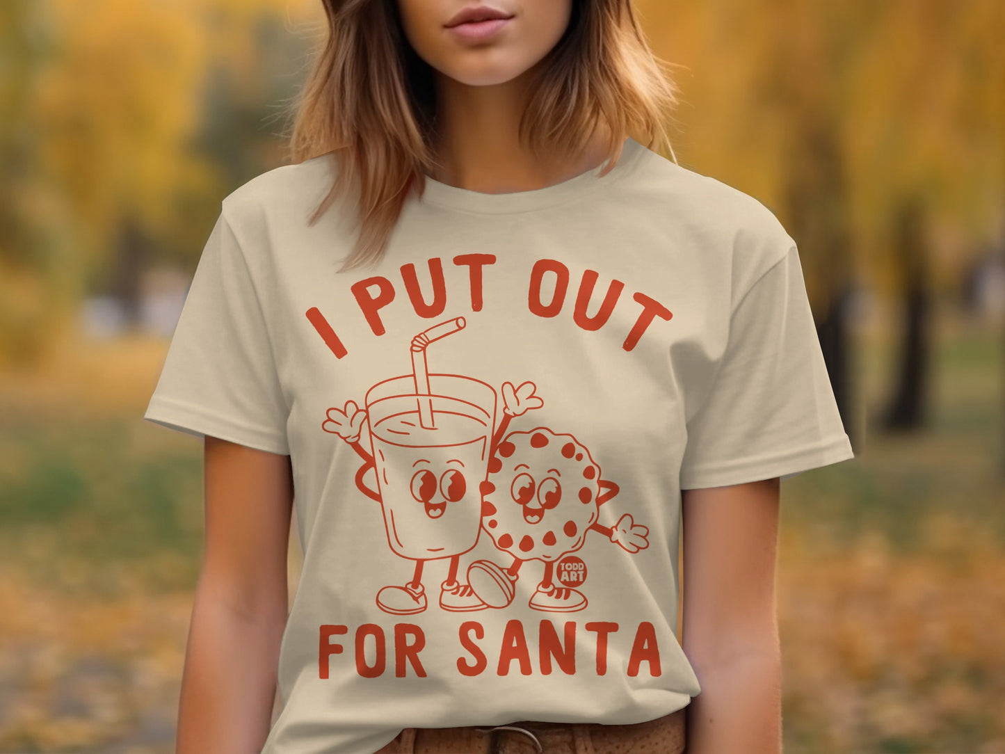 I Put Out For Santa Cute Christmas Graphic Tee