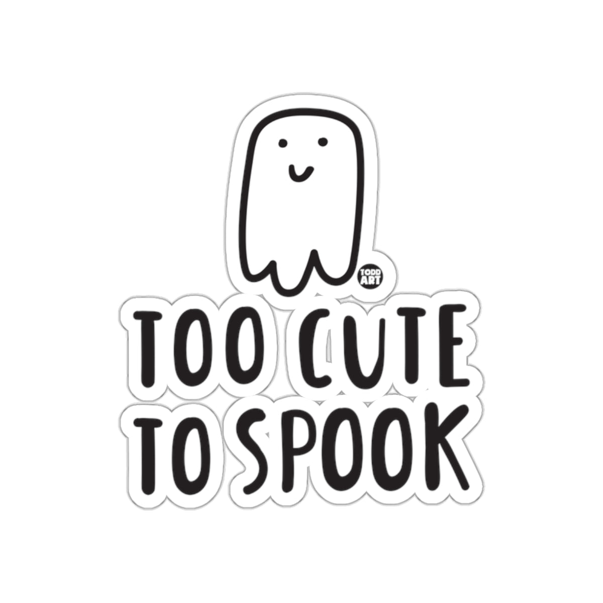 Too Cute To Spook Adorable Ghost Sticker