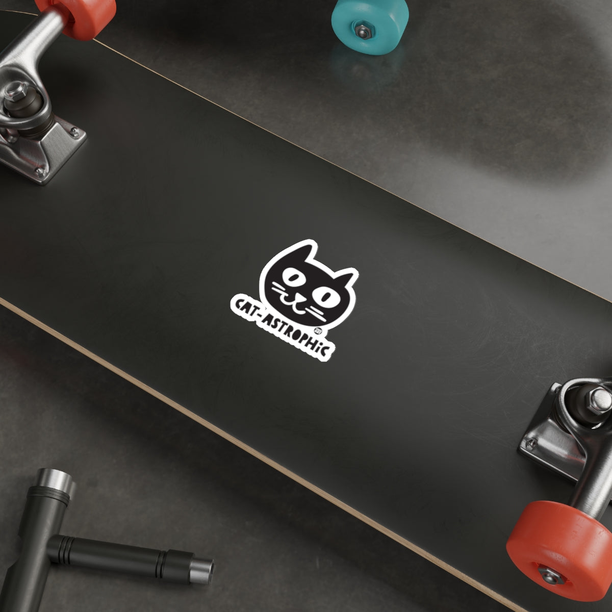 Cat-astrophic Face Design By Todd Art Graphic sticker