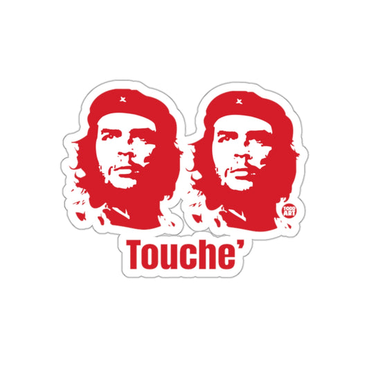 Two Revolutionary Leaders Touching Red Image Stickers