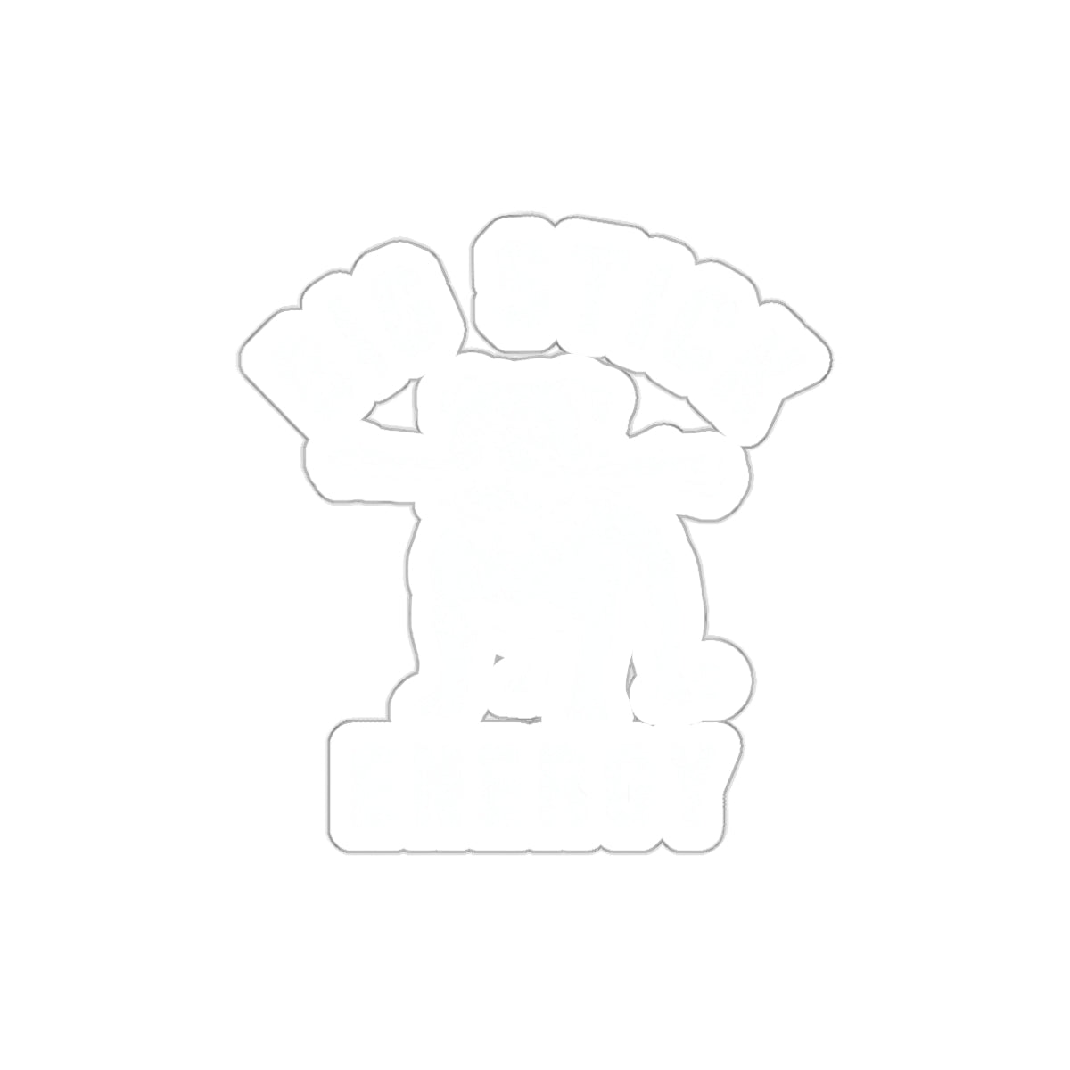 Big Energy High Vibes Positivity Sticker in White