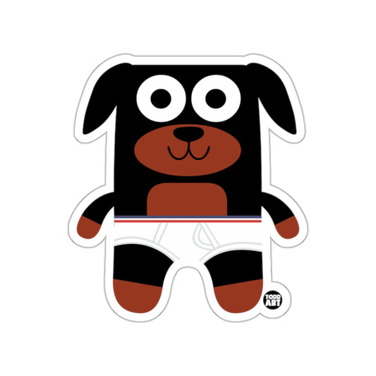 Cute Cartoon Dog with Boxer Undies Sticker