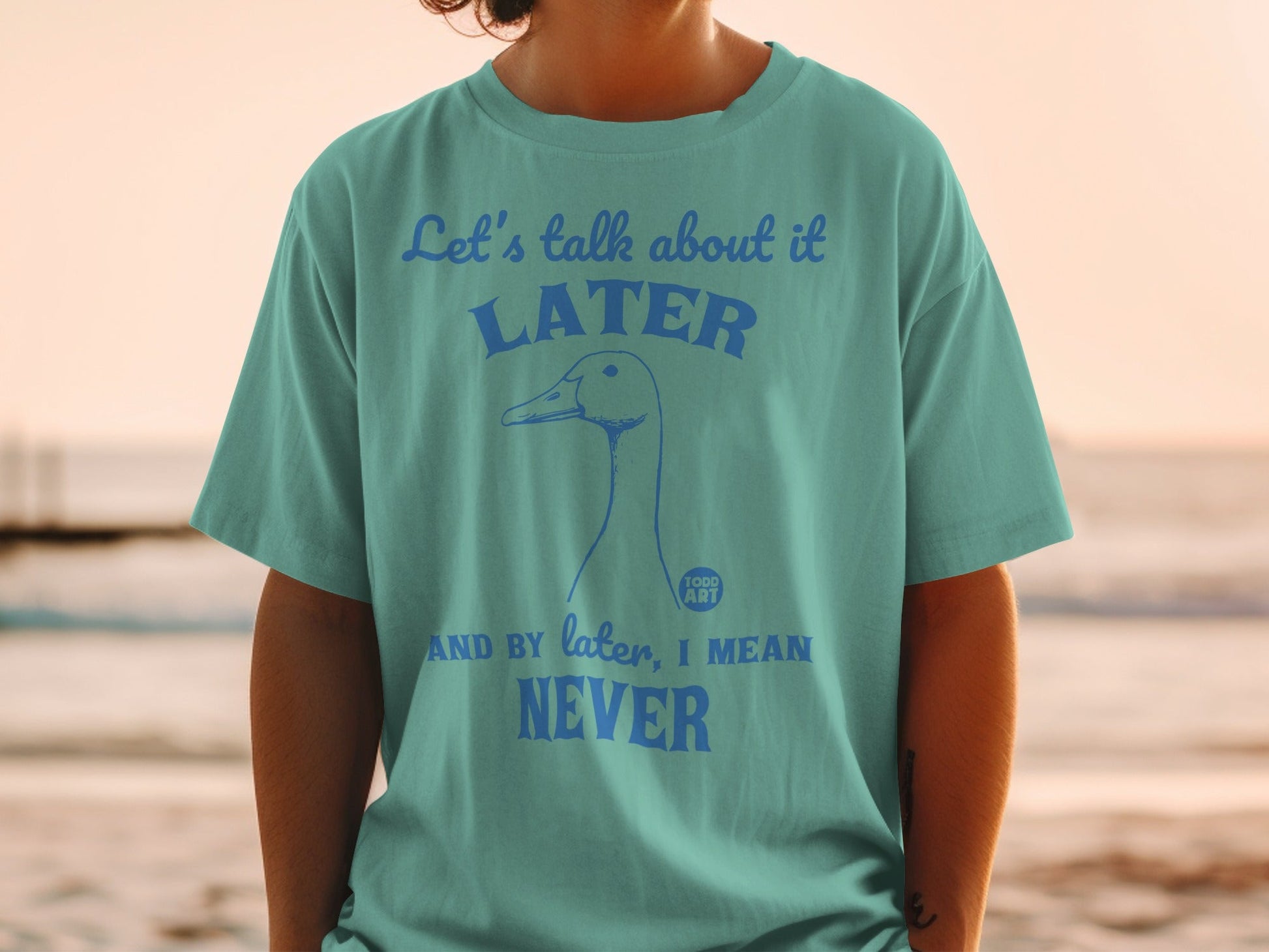Let's Talk About It Later Funny Duck T-Shirt