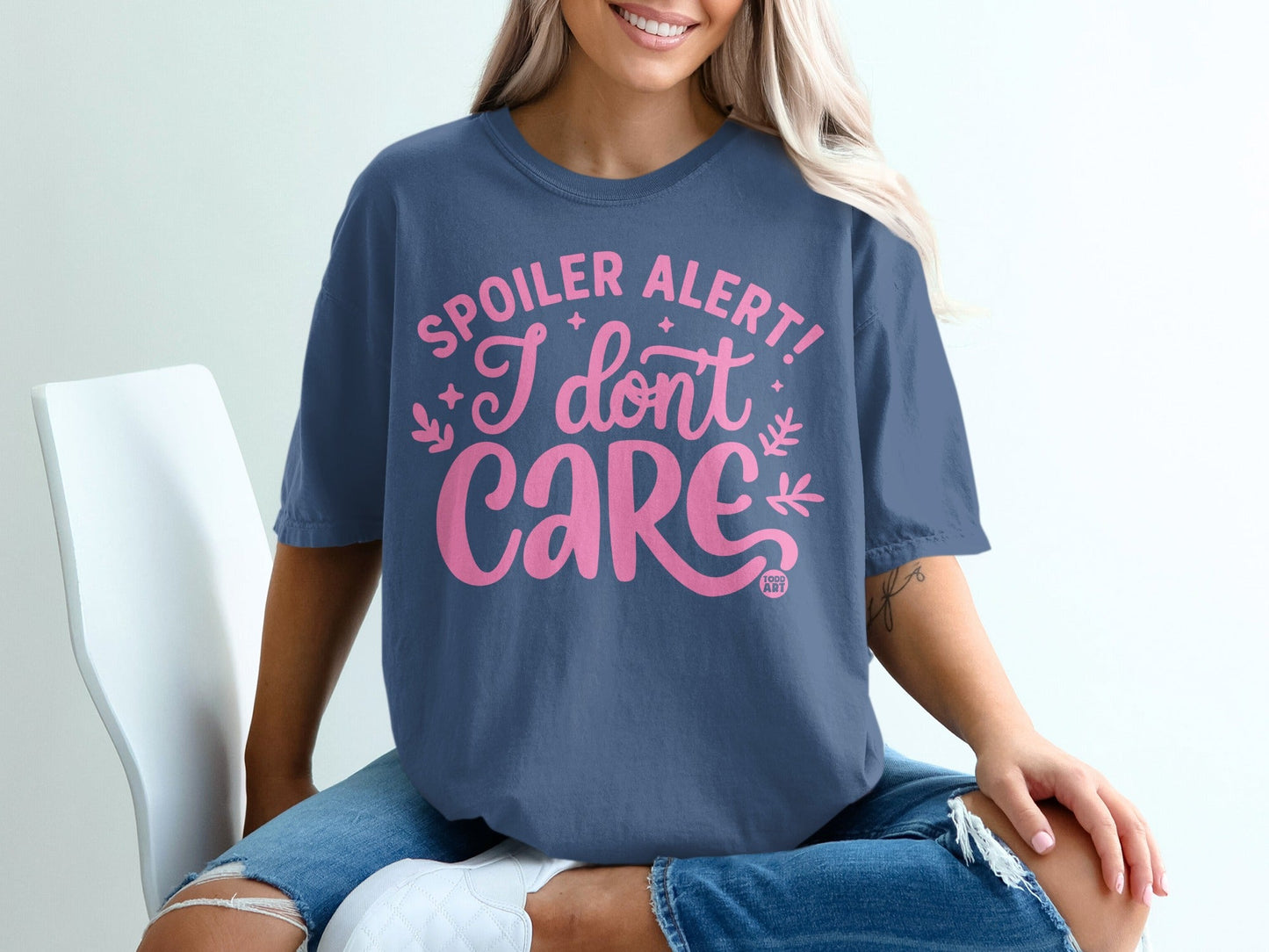 Spoiler Alert I Don't Care Graphic T-Shirt Long Sleeve