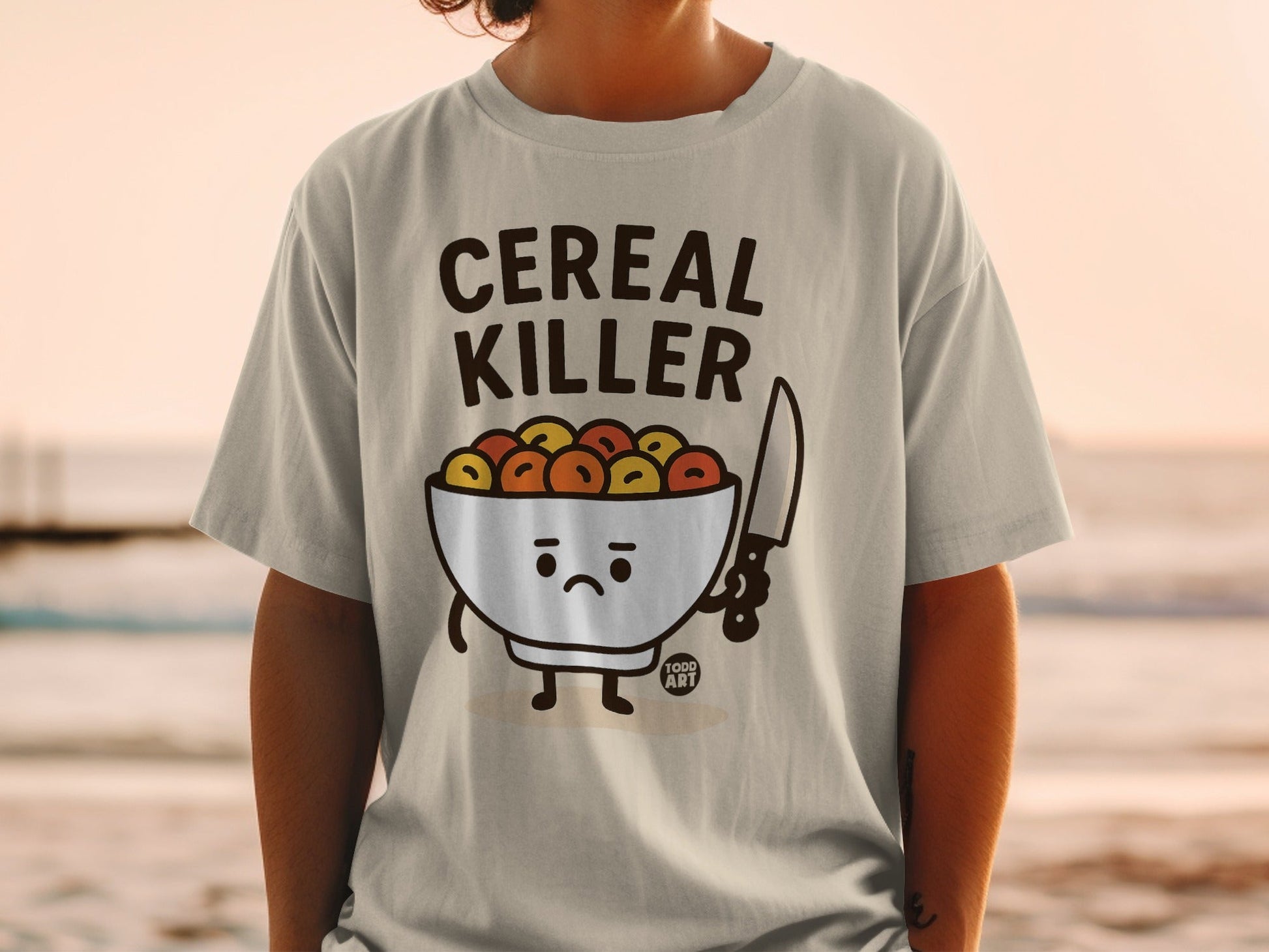 Cereal Killer Graphic Tee Funny Breakfast T-Shirt