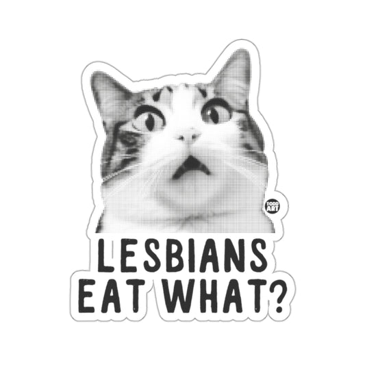 Surprised Cat Lesbians Eat What Question Sticker product type