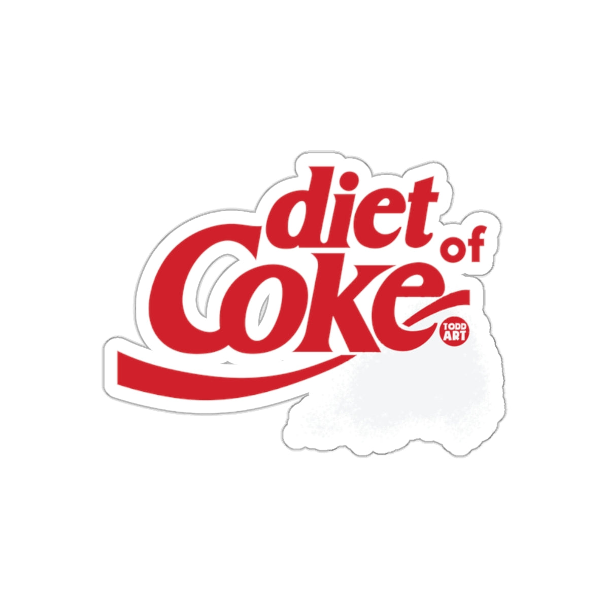 Diet of Coke in Todd Art style Design Funny Stickers