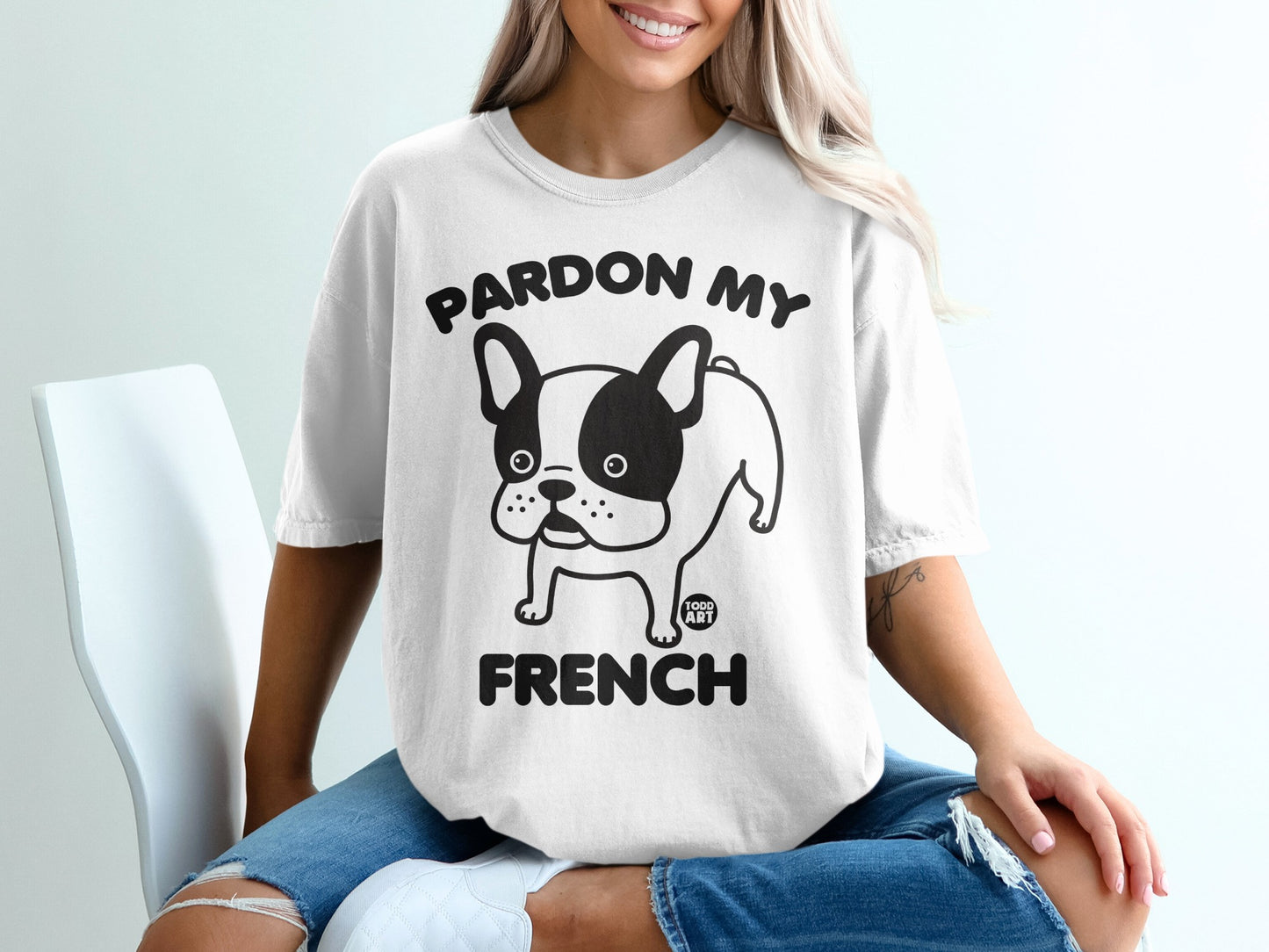 Pardon My French Bulldog Graphic Tee Shirt