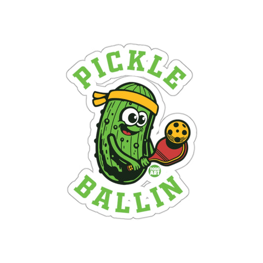 Pickleball Pickle Cartoon Todd Art Design for Sports Stickers