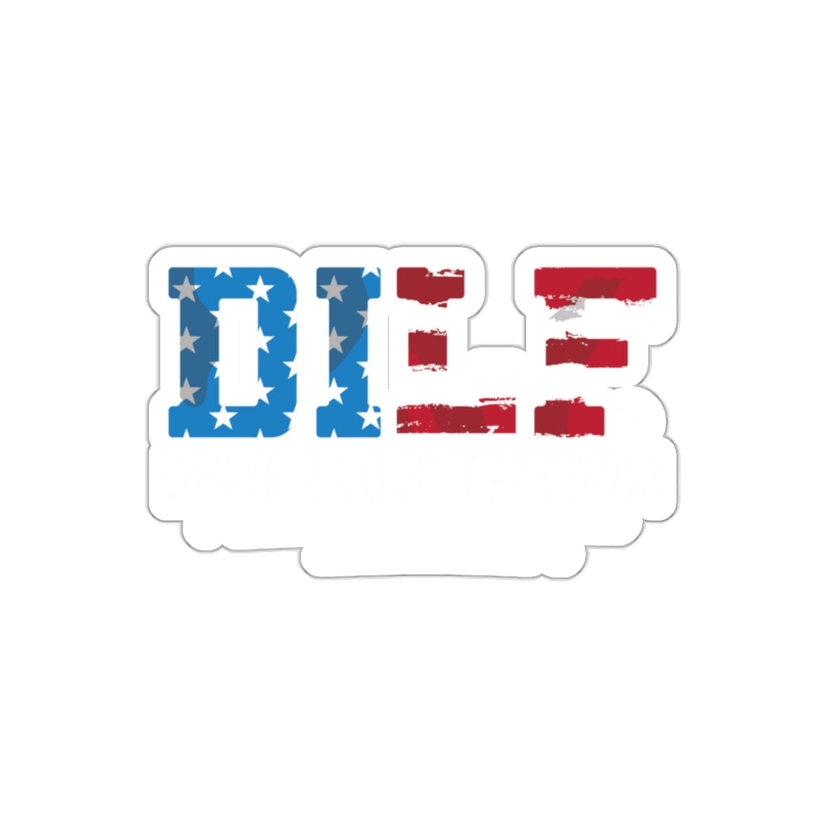 DILF USA Flag Design Patriotic Sticker for Car Decor