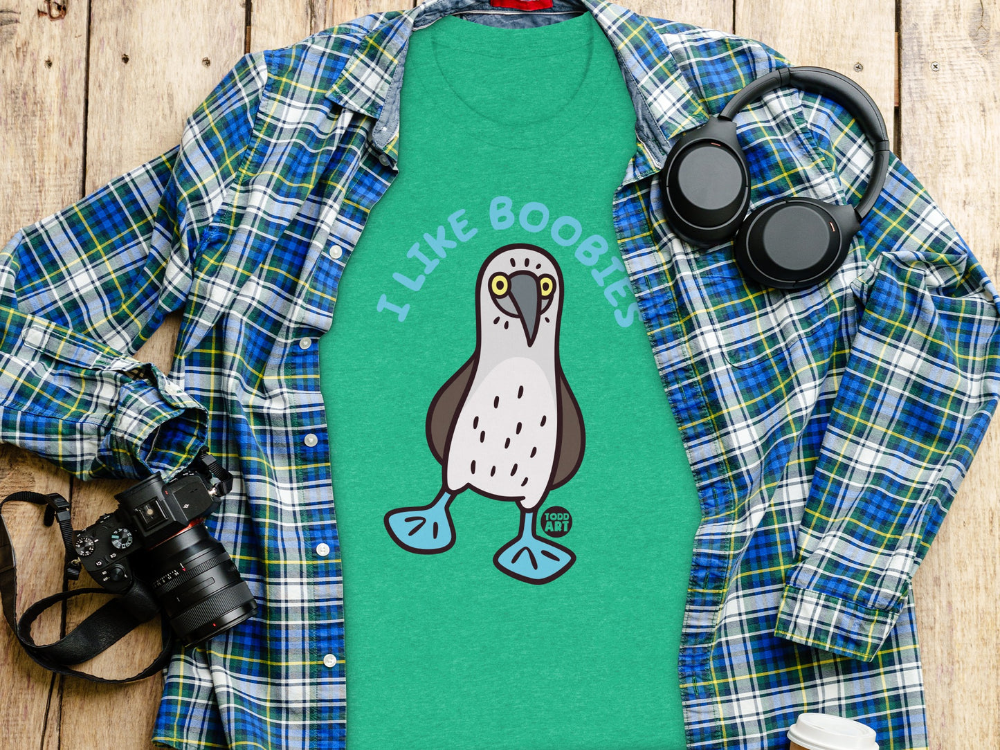 Funny I Like Boobies Bird Graphic Tee product