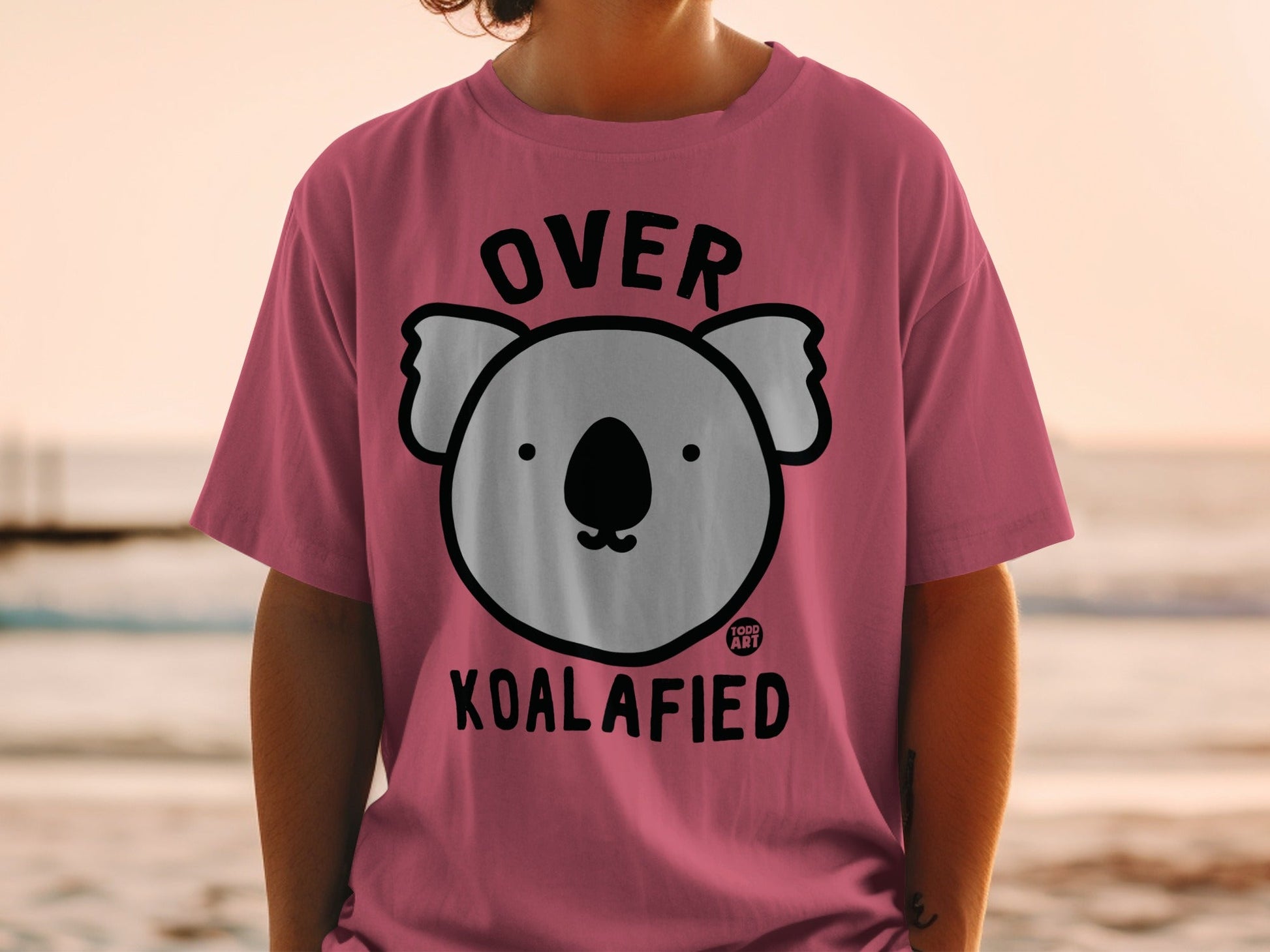 Over Koalafied Cute Koala Graphic T-Shirt