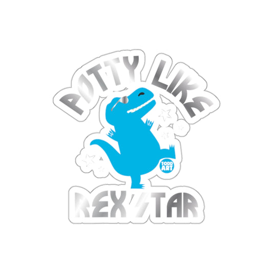 Potty Like Rex Star Dinosaur Todd Art Design Stickers