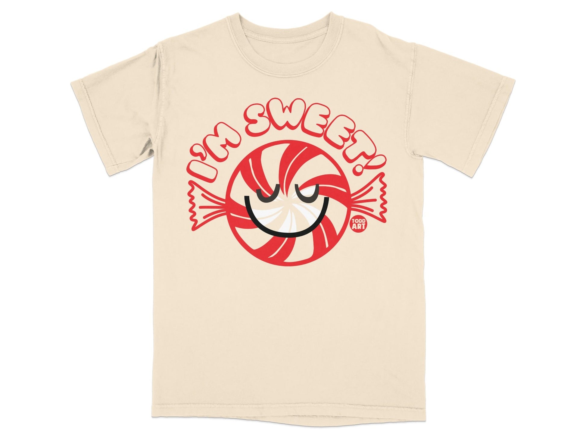 I'm Sweet Peppermint Candy Graphic T-Shirt Design