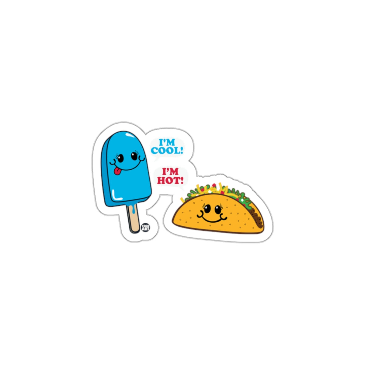 I'm Cool I'm Hot Cute Fun Sticker Product