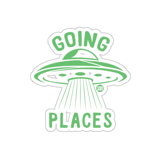 Going Places Flying Saucer Inspirational Sticker