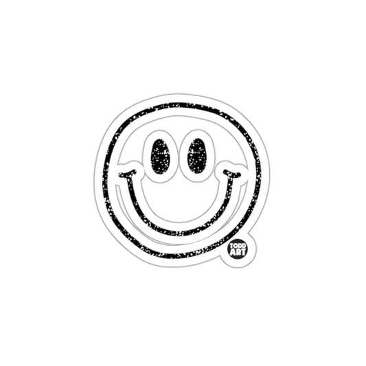 Smiley Face Distressed Graphic Todd Art Sticker