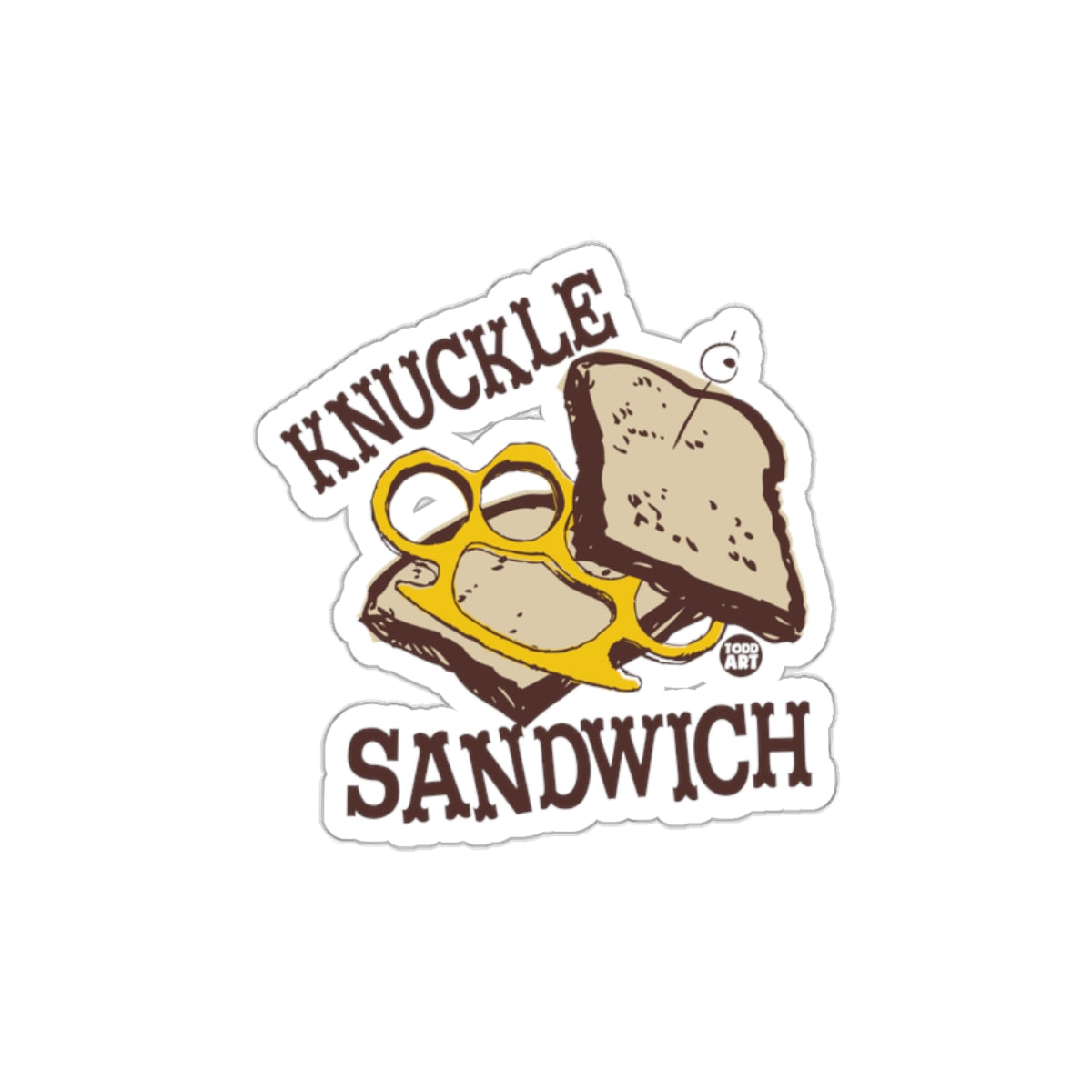 Funny Knuckle Sandwich Sticker for Unique Decor Accessory