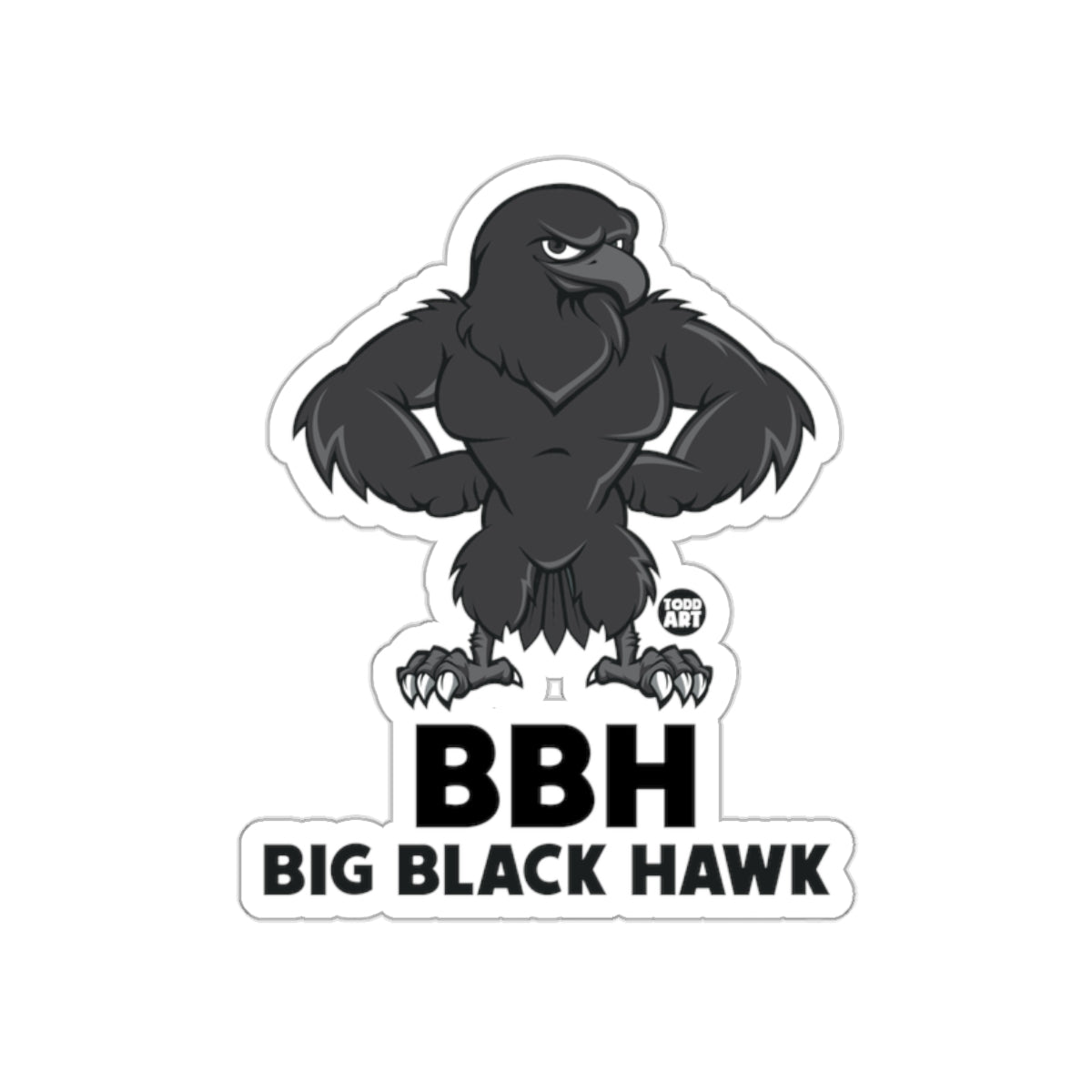 BBH Big Black Hawk Character Illustration Sticker