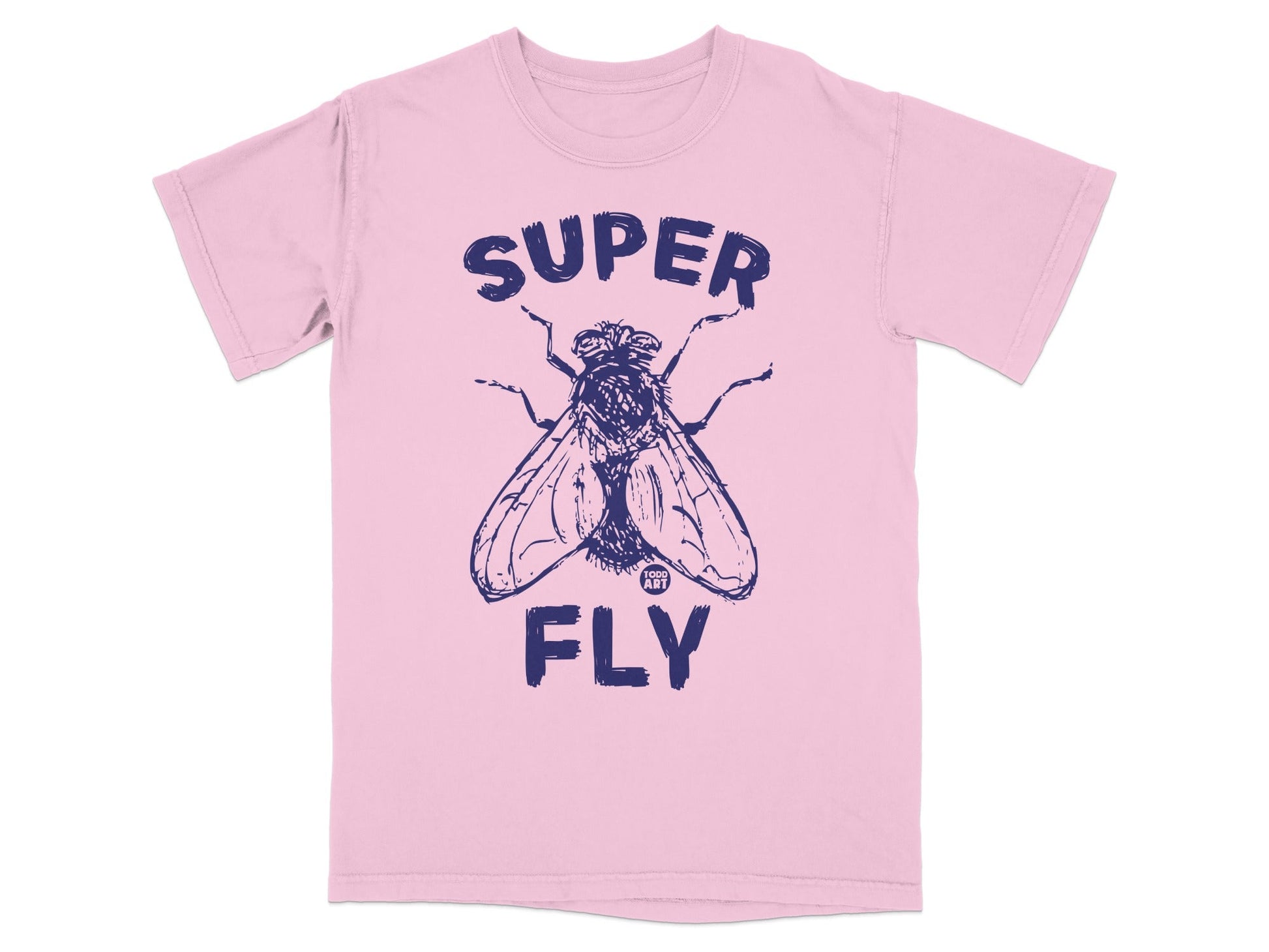 Super Fly Graphic Tee Shirt with Insect Print Design