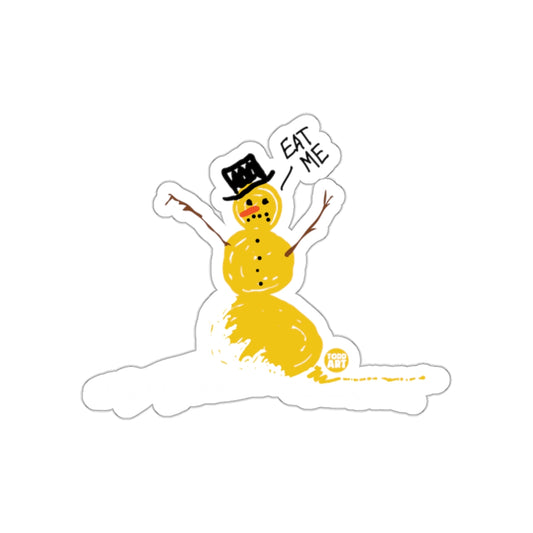 Funny Eat Me Snowman Sticker Product