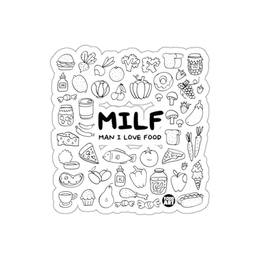 Man I Love Food Sticker With Fun Food Design