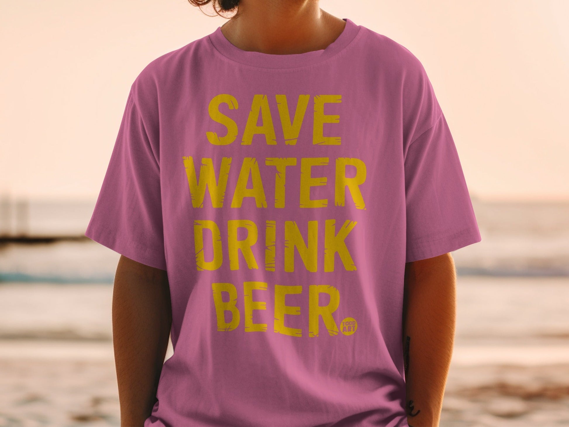 Save Water Drink Beer Fun Graphic T-shirt