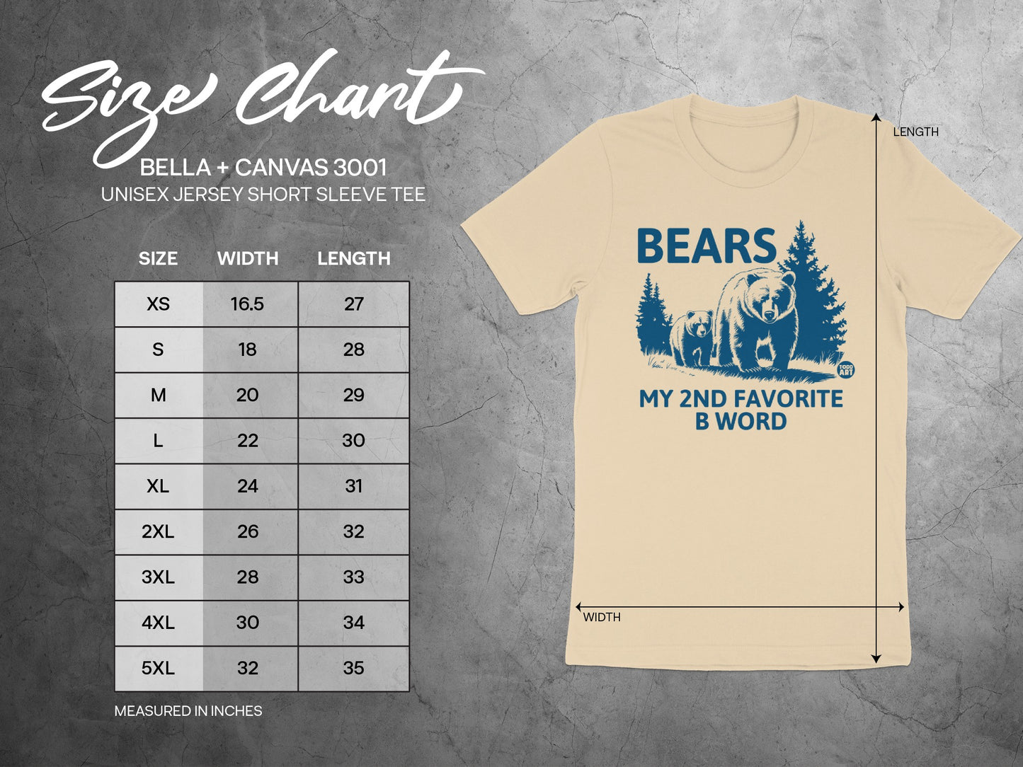 Bears My 2nd Favorite B Word Unisex Jersey Short Sleeve Tee