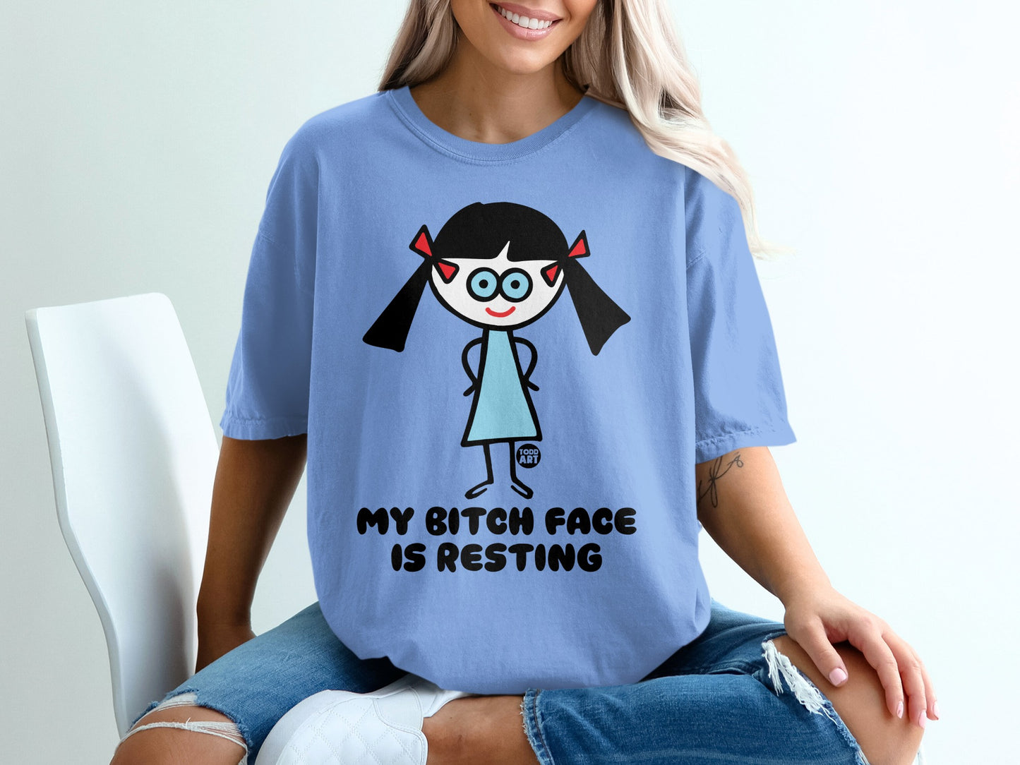 My Bitch Face Is Resting Cute Character T-Shirt