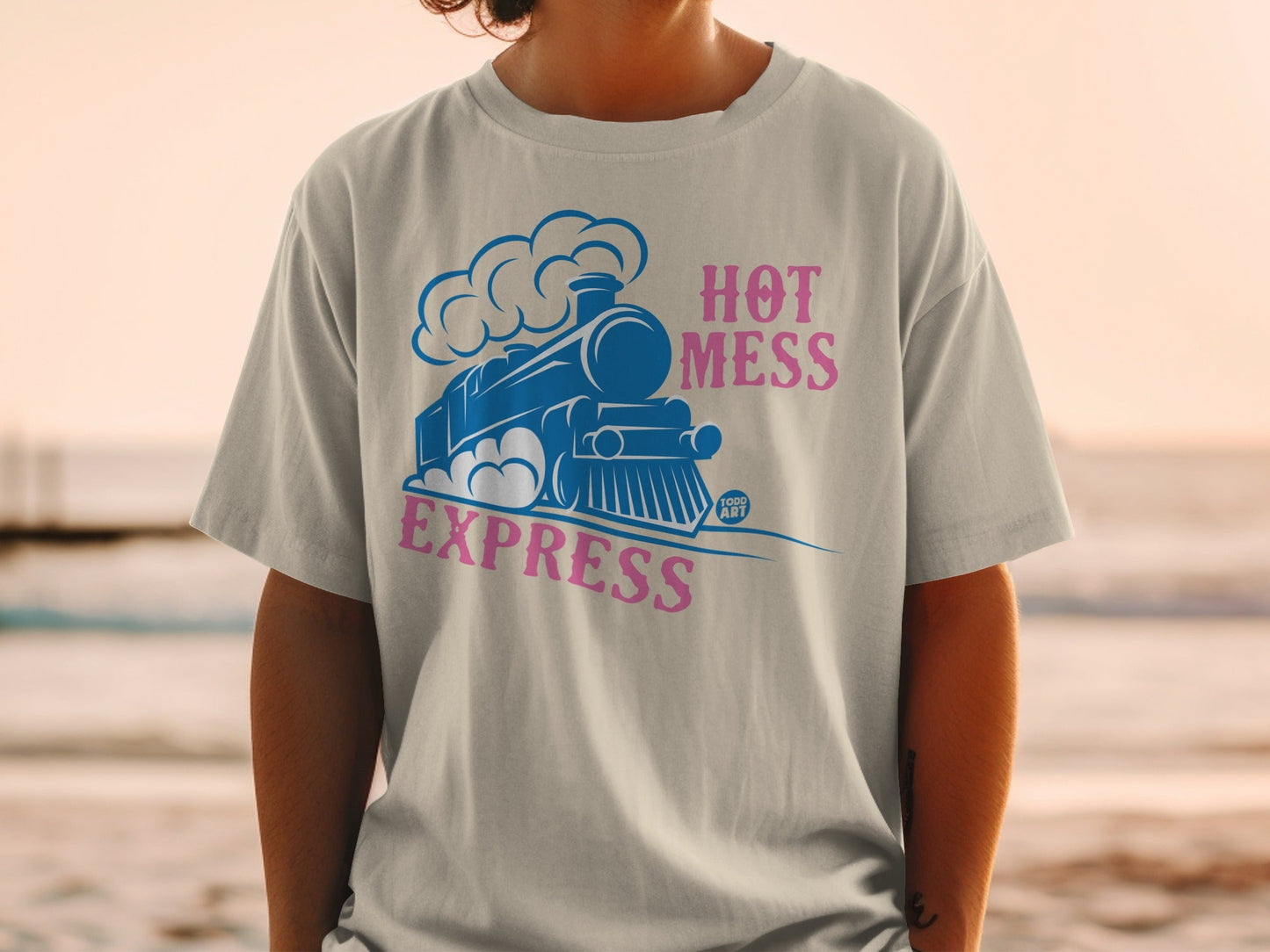 Hot Mess Express Graphic Train Design T-shirt