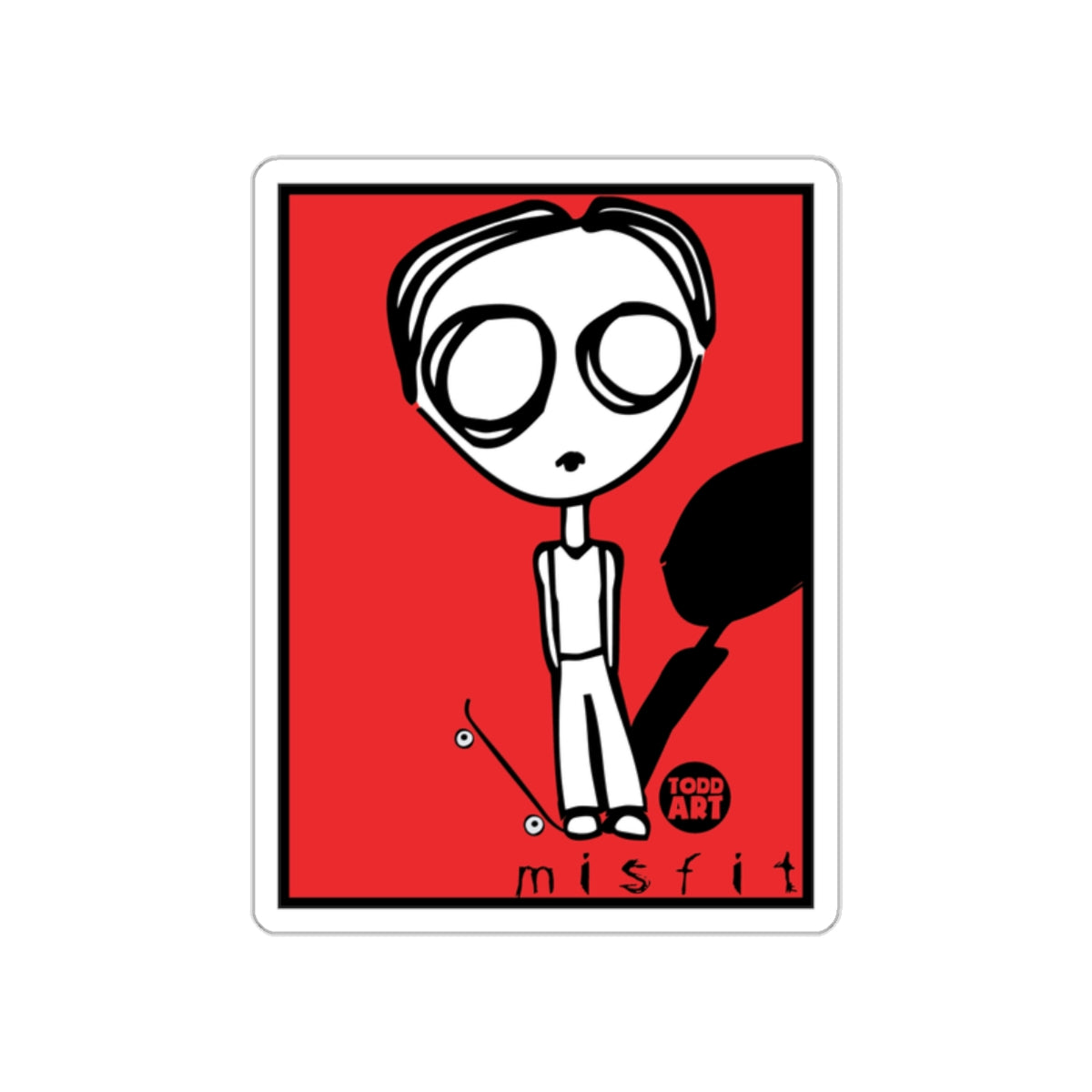 Misfit Todd Art Skateboard Character Sticker