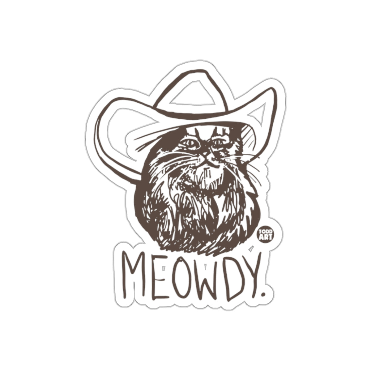 Meowdy Cowboy Cat Sticker for Western Lovers