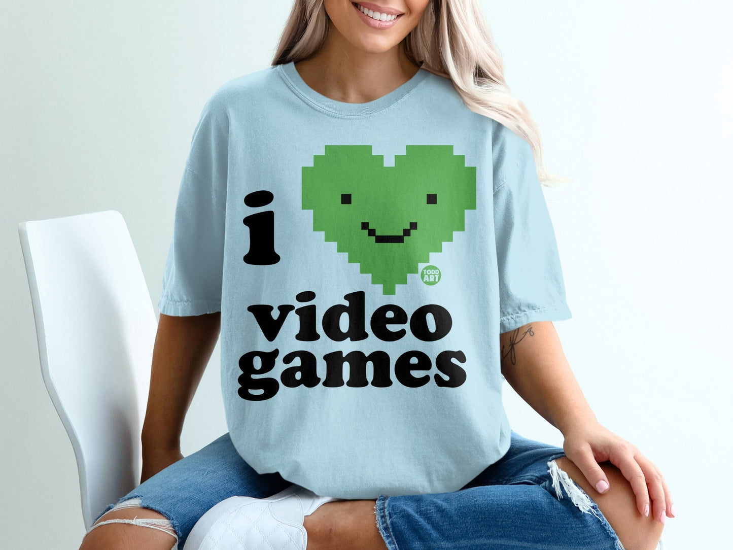 I Heart Video Games Graphic Tee Casual Shirt