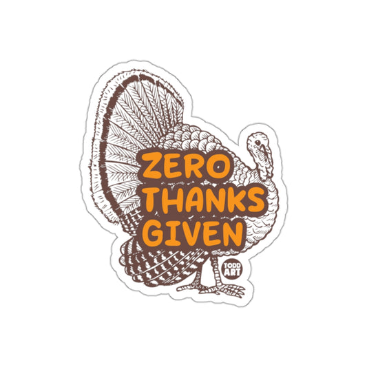 Zero Thanks Given Turkey Illustration product