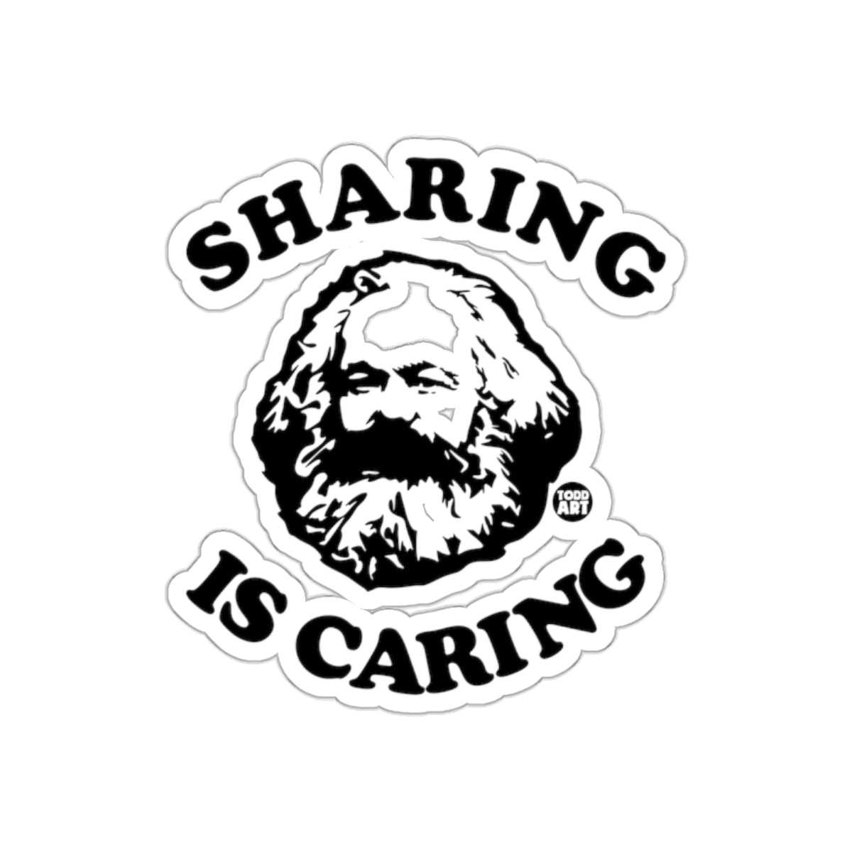 Sharing Is Caring Design Sticker for Your Collection