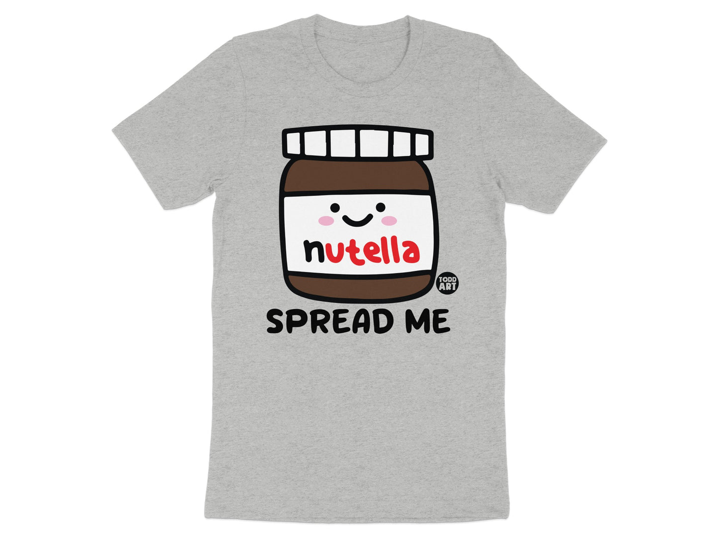 Cute Nutella Spread Me Cartoon T-Shirt for Fun