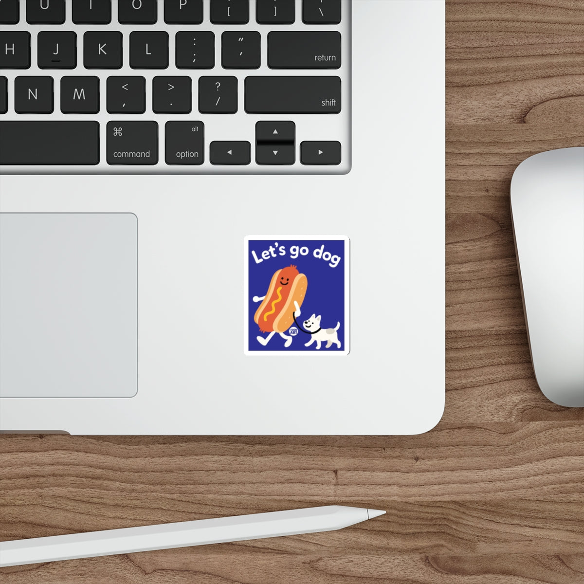 Let's go dog hot dog character small dog design 