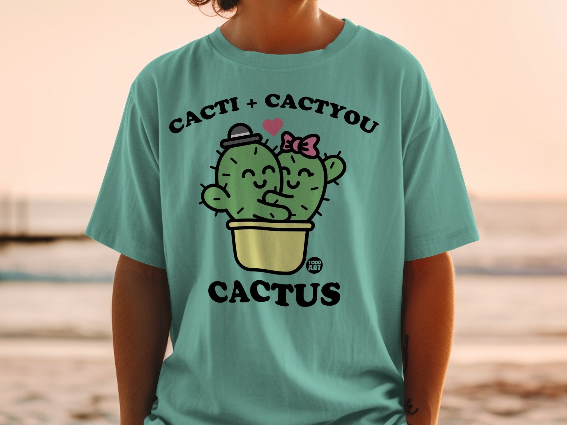 Cacti + Cactyou Adorable Cartoon Print Cactus Shirt