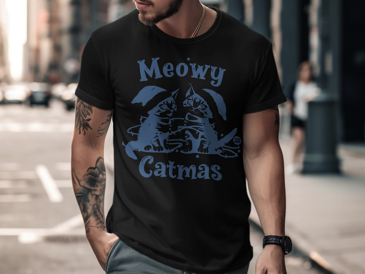 Meowy Catmas Funny Cat Lovers T-shirt product