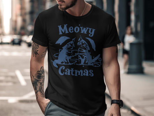 Meowy Catmas Funny Cat Lovers T-shirt product
