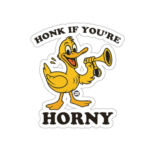 Honk If You're Horny Humor Sticker Fun Decal for Laptops