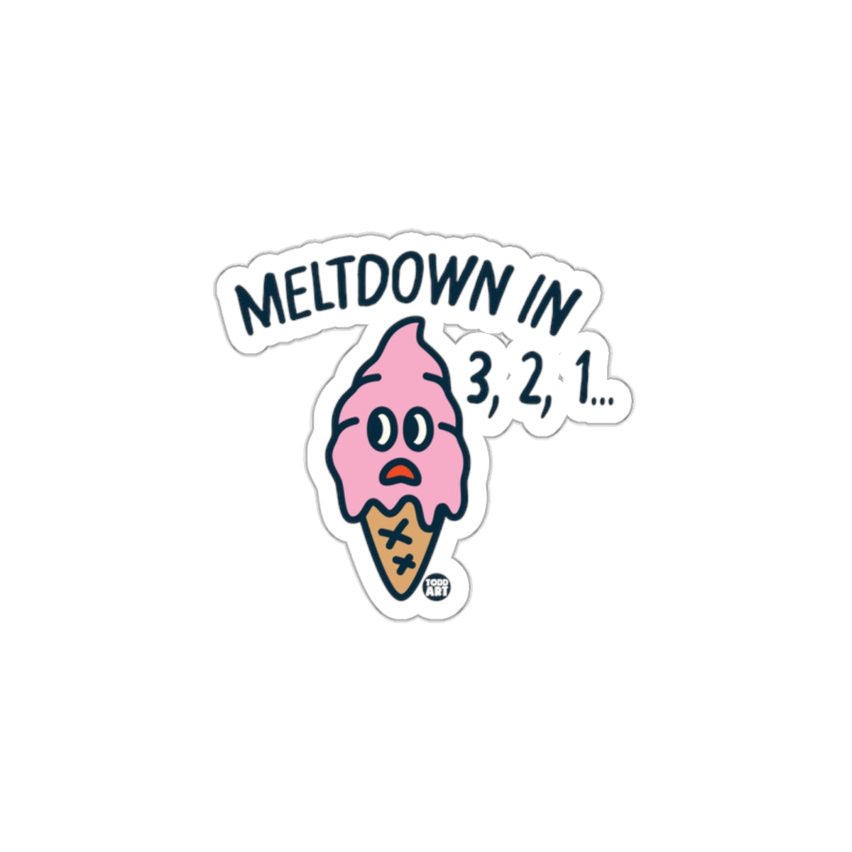 Meltdown in 3 2 1 Ice Cream Sticker Fun Decoration
